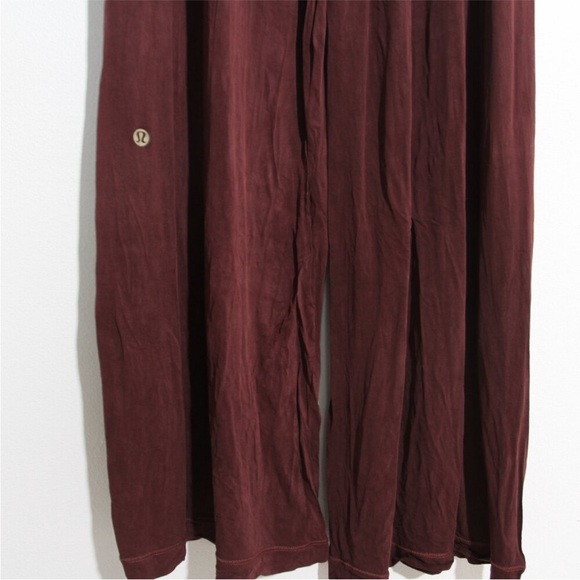 Lululemon Principal Dancer Jumpsuit *31" Midnight Maroon Cupro Sleeveless Sz 12 - Picture 12 of 13